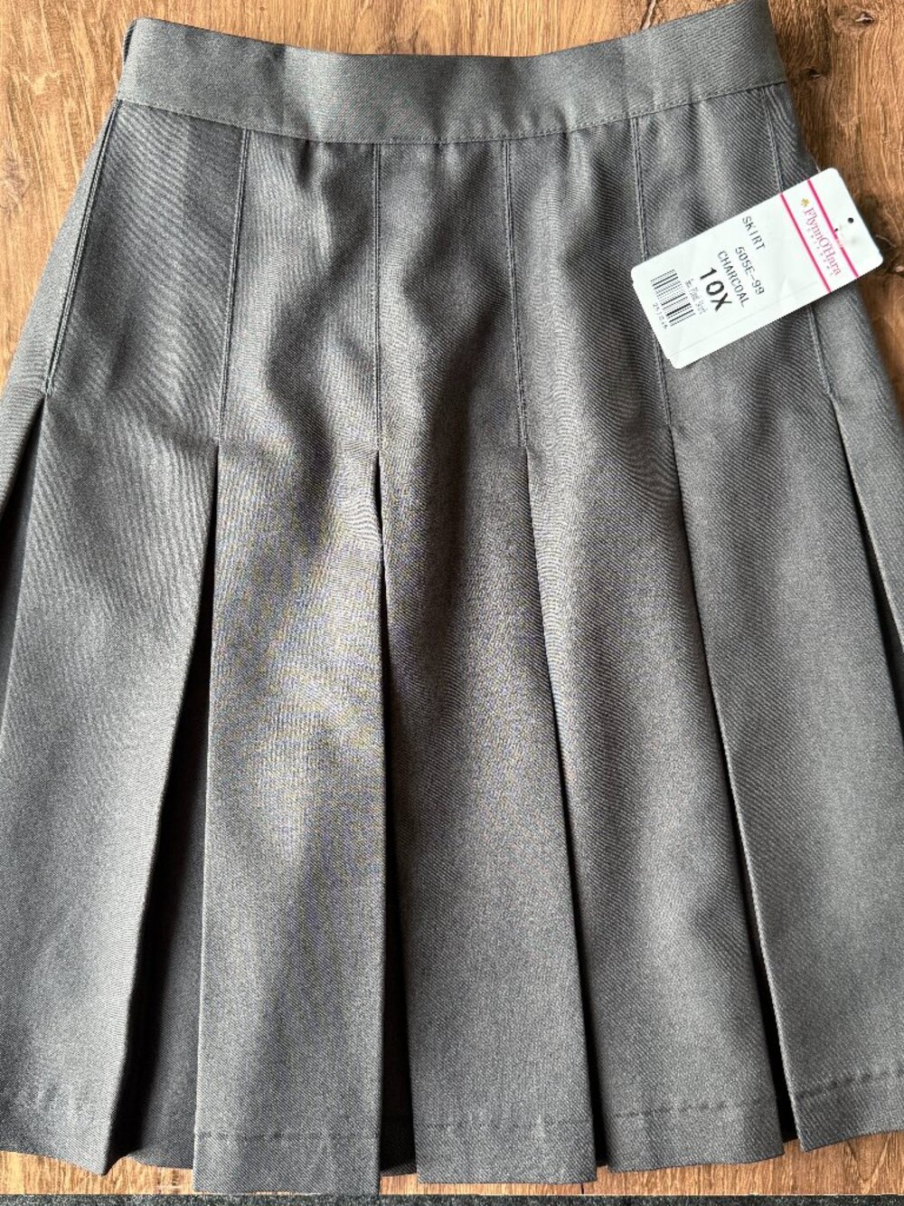 NWT Flynn O’Hara Charcoal Box Pleat Uniform Skirt Girls 10X